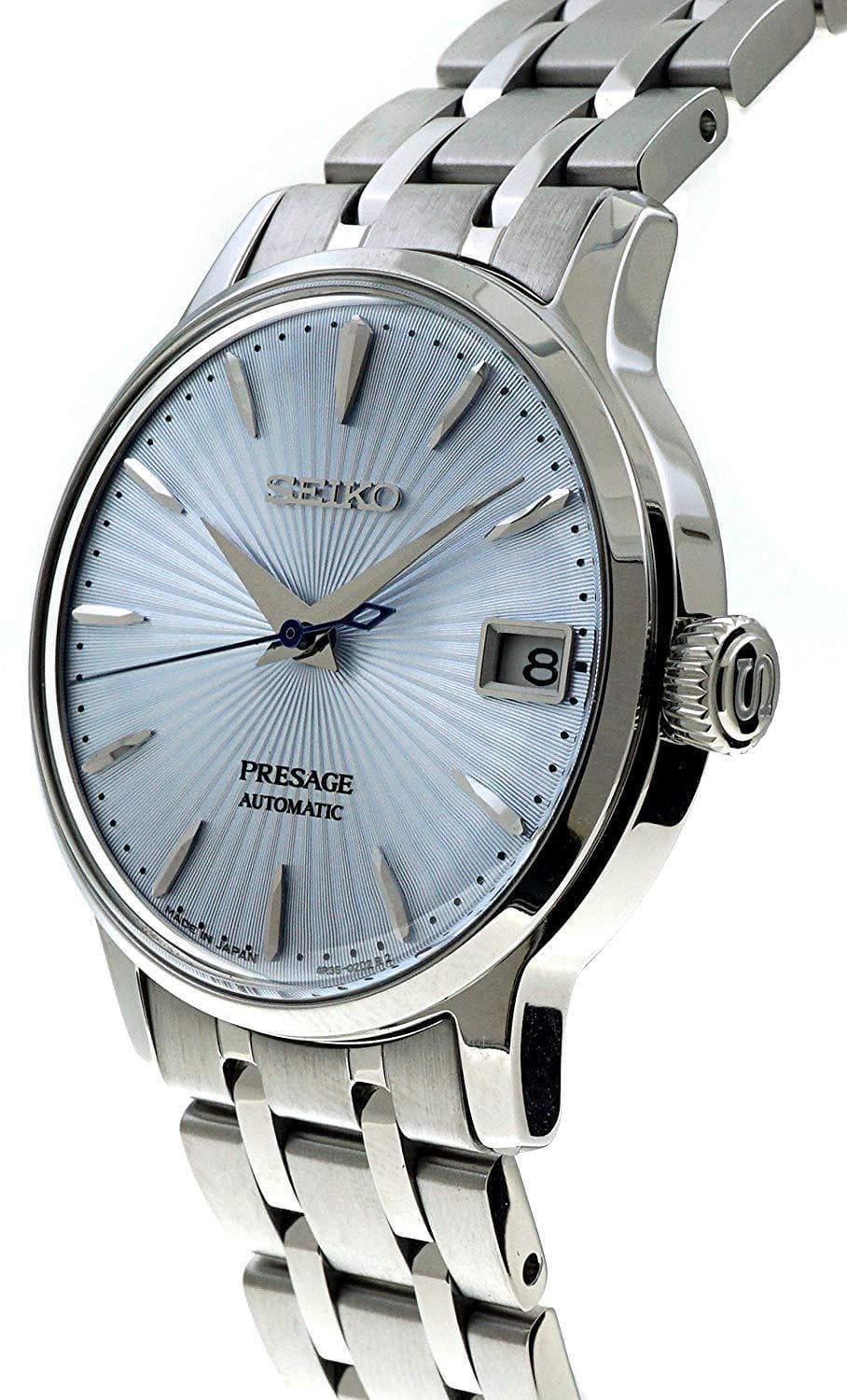 Seiko Japan Made Presage Cocktail Sky Diving Couple's Stainless Steel Watch Set SRPE19J1 + SRP841J1 - Prestige