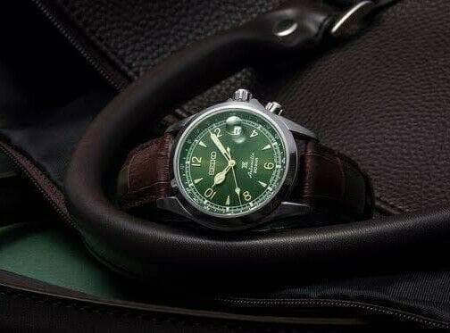 Seiko Japan Made Prospex Alpinist Green Men's Leather Strap Watch SPB121J1 - Prestige