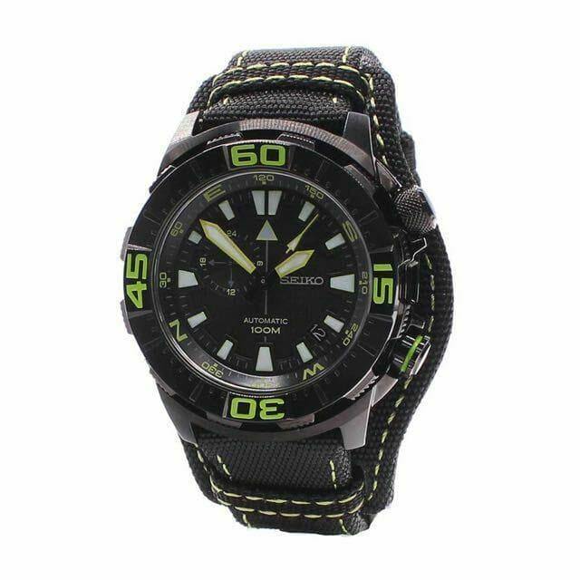 Seiko Limited Edition Acid Green on Black Superior Field Watch SSA059K1 - Prestige