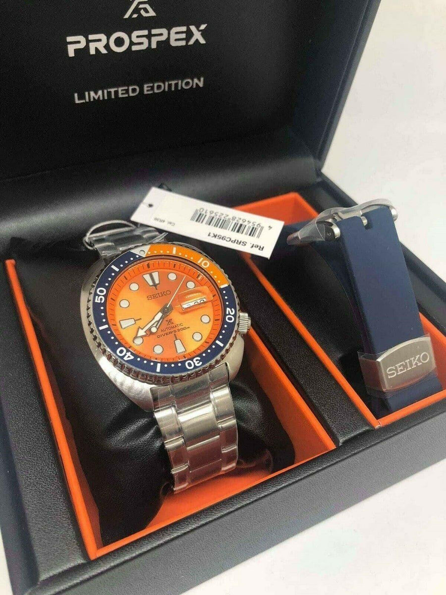 Seiko Limited Edition Nemo Orange Turtle 200M Men's Watch SRPC95K1 - Prestige