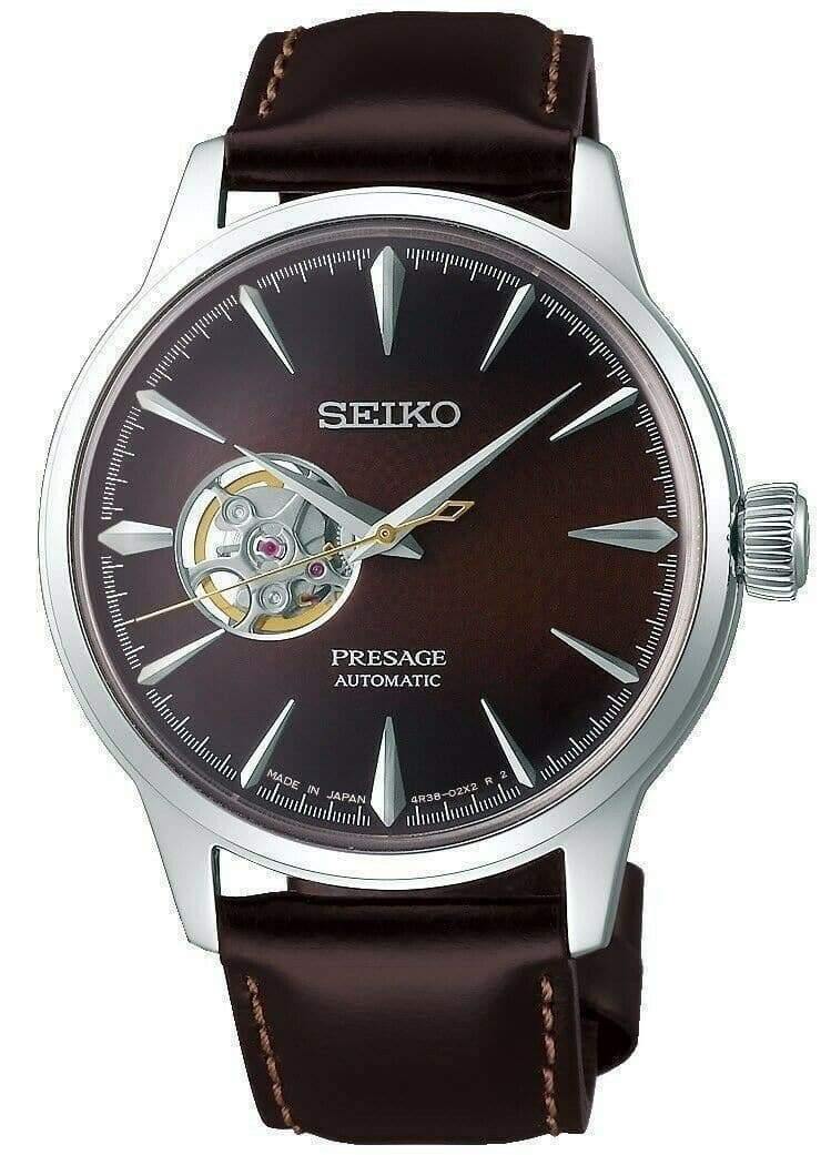 Seiko Presage Cocktail Time Midnight Stinger Open Heart Men's Watch SSA407J1 - Prestige