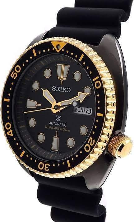 Seiko Prospex Gold Ring Black Series Ninja Turtle Watch SRPD46K1 - Prestige