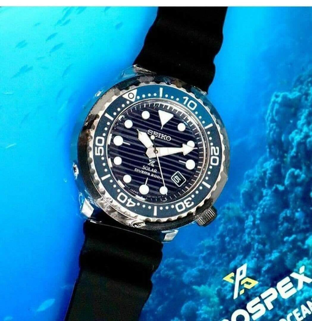 Seiko Save The Ocean Solar Tuna Blue Dial Watch SNE518P1 - Prestige