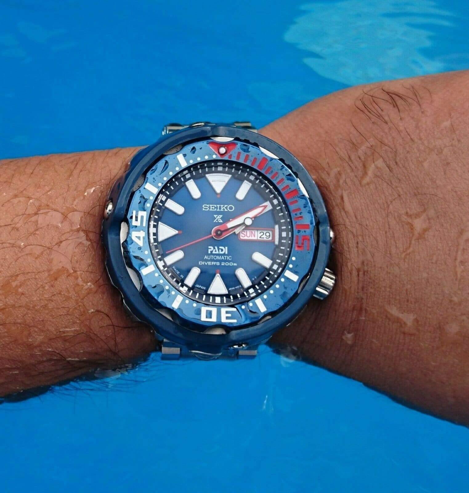Seiko SE PADI Blue Ceramic Shroud Tuna 200M Diver's Men's Watch SRPA83J1 - Prestige