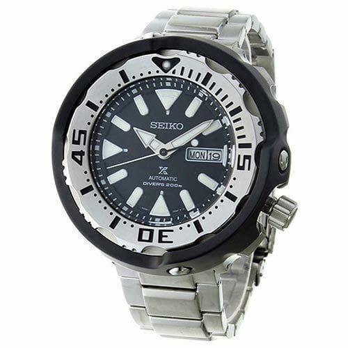 Seiko Stainless Black Ceramic Shroud Tuna Prospex Diver's Men's Watch SRPA79K1 - Prestige
