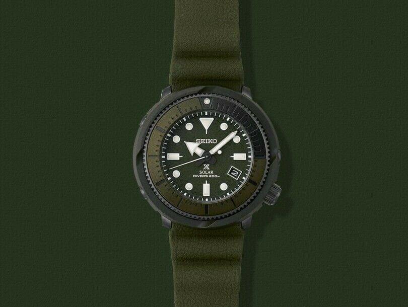 Seiko Street Series Solar Tuna Green Prospex Diver's Men's Watch SNE535P1 - Prestige