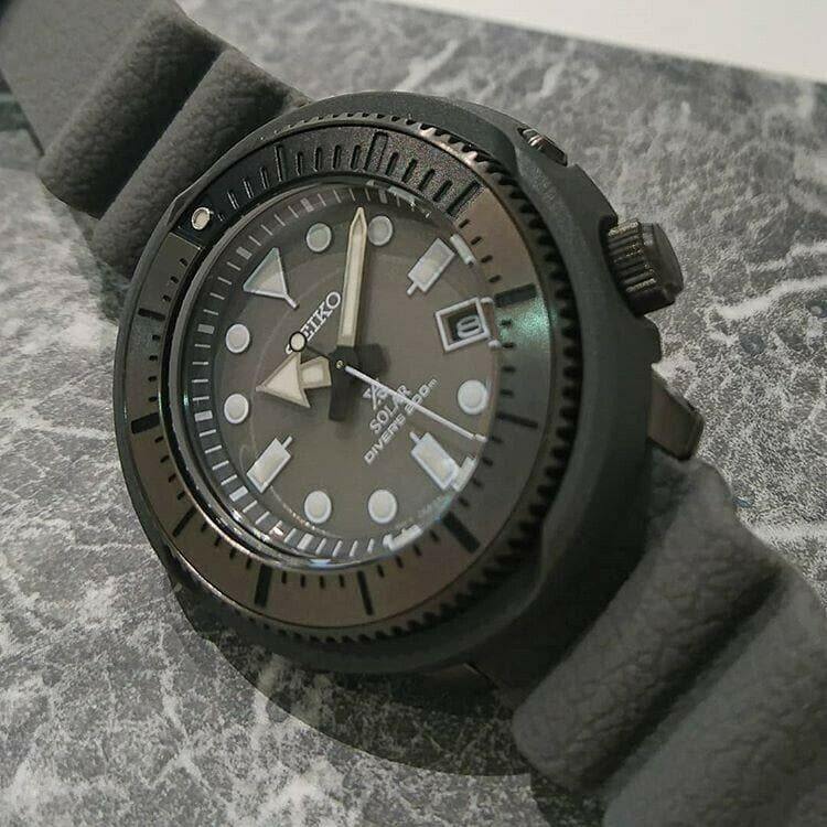 Seiko Street Series Solar Tuna Grey Prospex Diver's Men's Watch SNE537P1 - Prestige