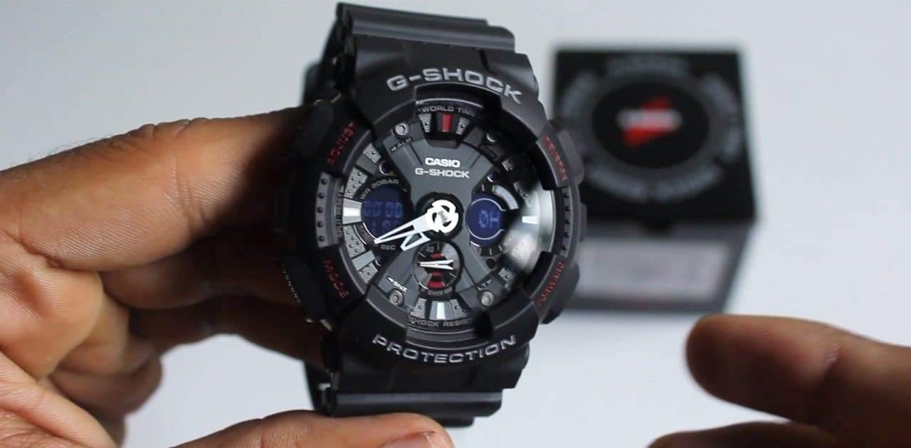 Casio G-Shock GA120 Model Black x Red x Grey x White Accents Watch Last Dance GA120-1ADR - Prestige