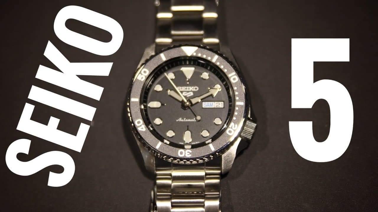 Seiko 5 Sports 100M Automatic Men's Watch Black Dial Bezel SRPD55K1 - Prestige