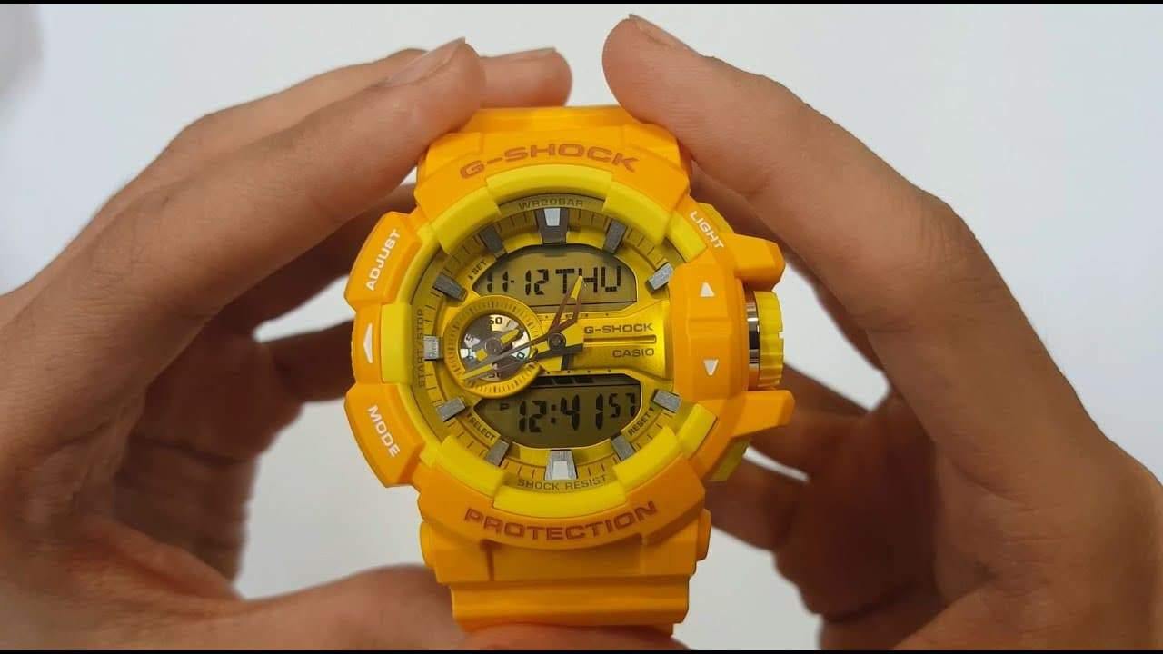 Casio G-Shock Big Case Analog-Digital Yellow Watch GA400A-9A - Prestige