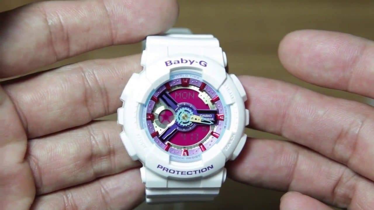 Casio Baby-G BA110 Series Anadigi Neon Color White x Multicolor Dial Watch BA112-7ADR - Prestige