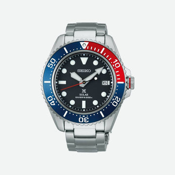 Seiko Prospex Pepsi Solar Diver s Men s Stainless Steel Watch SNE591P1 Prestige