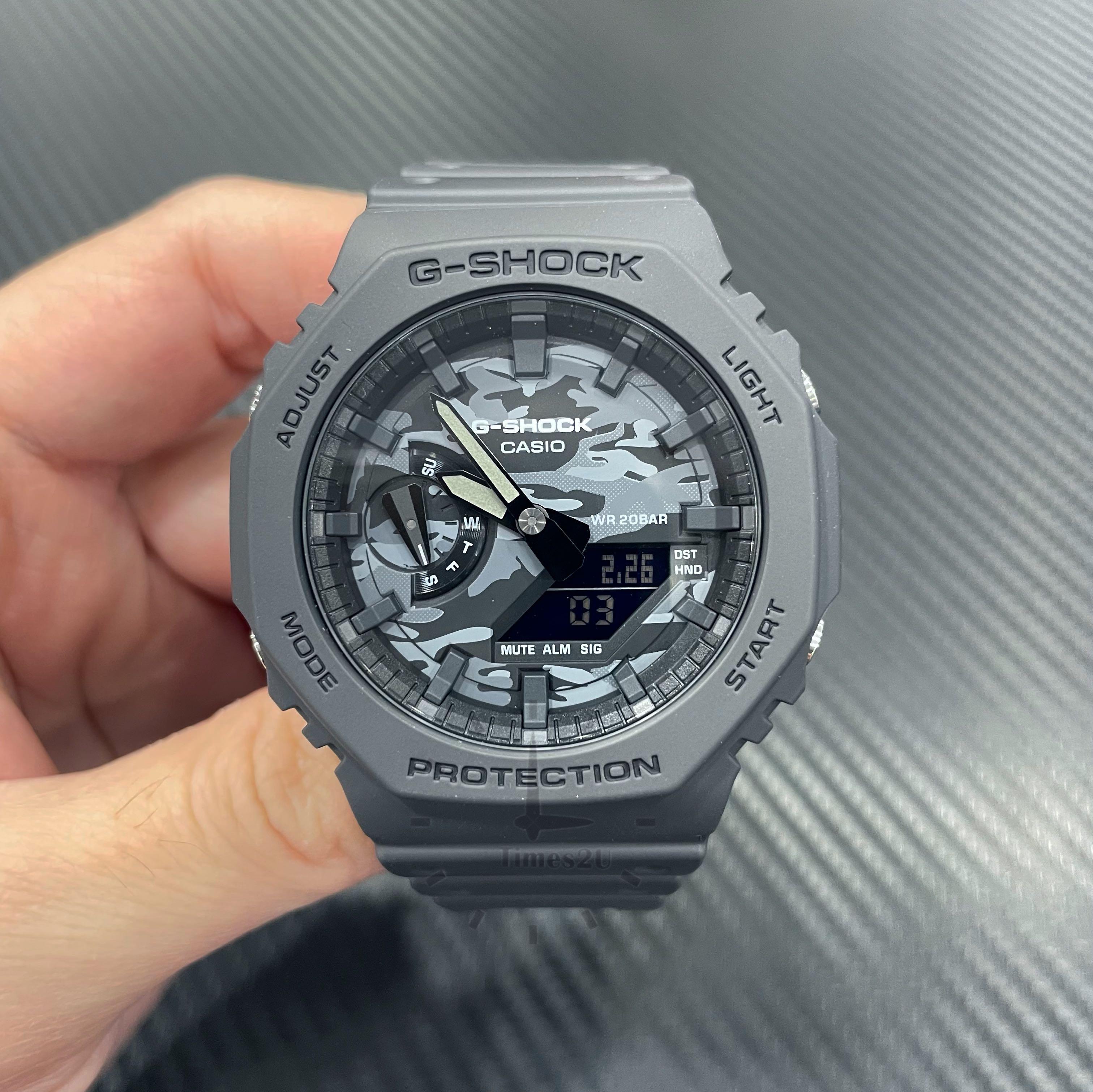 Casio G-Shock Carbon Core Guard Camo Black Dial AP CasiOak Watch GA2100CA-8ADR - Prestige