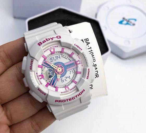 Casio Baby-G BA110 Series Neo Retro Colors White Watch BA110NR-8A - Prestige