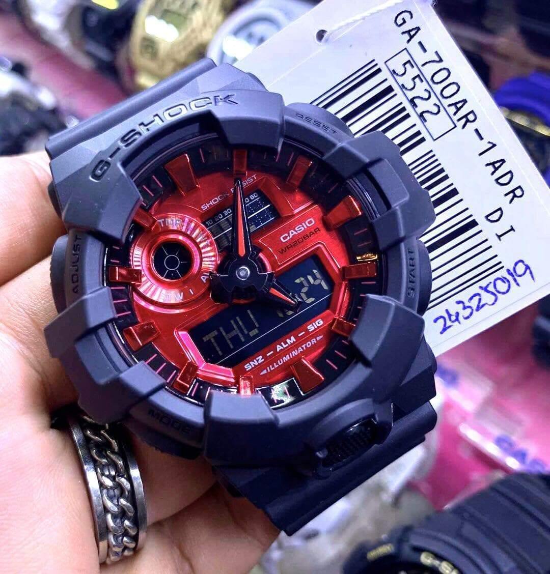 Casio G-Shock Special Color Adrenaline Black x Red Dial x Grey Accents Watch Last Dance GA700AR-1ADR - Prestige