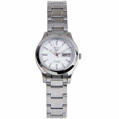 Seiko 5 Classic Ladies Size White Dial Stainless Steel Strap Watch SYMD87K1 - Prestige