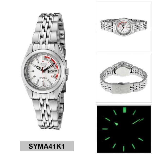 Seiko 5 Classic Ladies Size White Dial Stainless Steel Strap Watch SYMA41K1 - Prestige