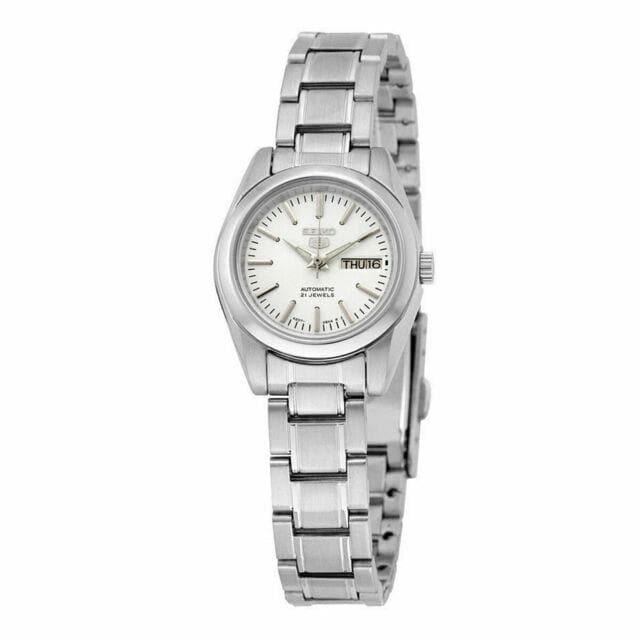 Seiko 5 Classic Ladies Size Silver Dial Stainless Steel Strap Watch SYMK13K1 - Prestige