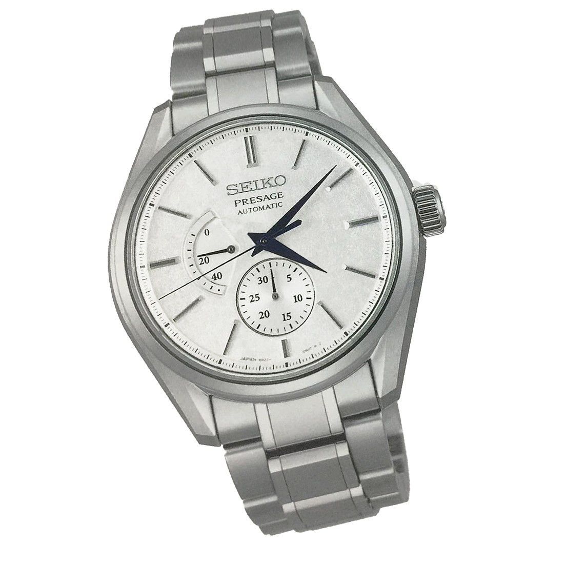 Seiko JDM Presage White Baby GS Snowflake Men's Titanium Watch w/ Pow. Res. Indicator SARW041 - Prestige