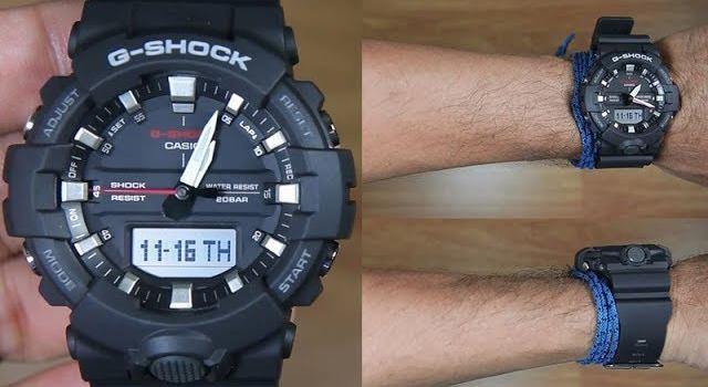 Casio G-Shock Standard Analog Digital Black x Red x Grey Accents Watch GA800-1ADR - Prestige