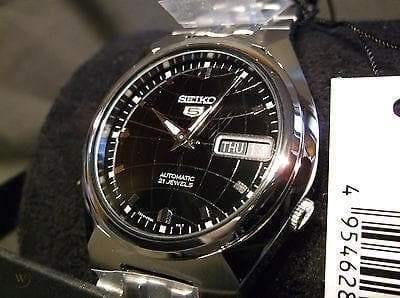 Seiko 5 Classic Black Dial Couple's Stainless Steel Watch Set SNKL71K1+SYMK43K1 - Prestige