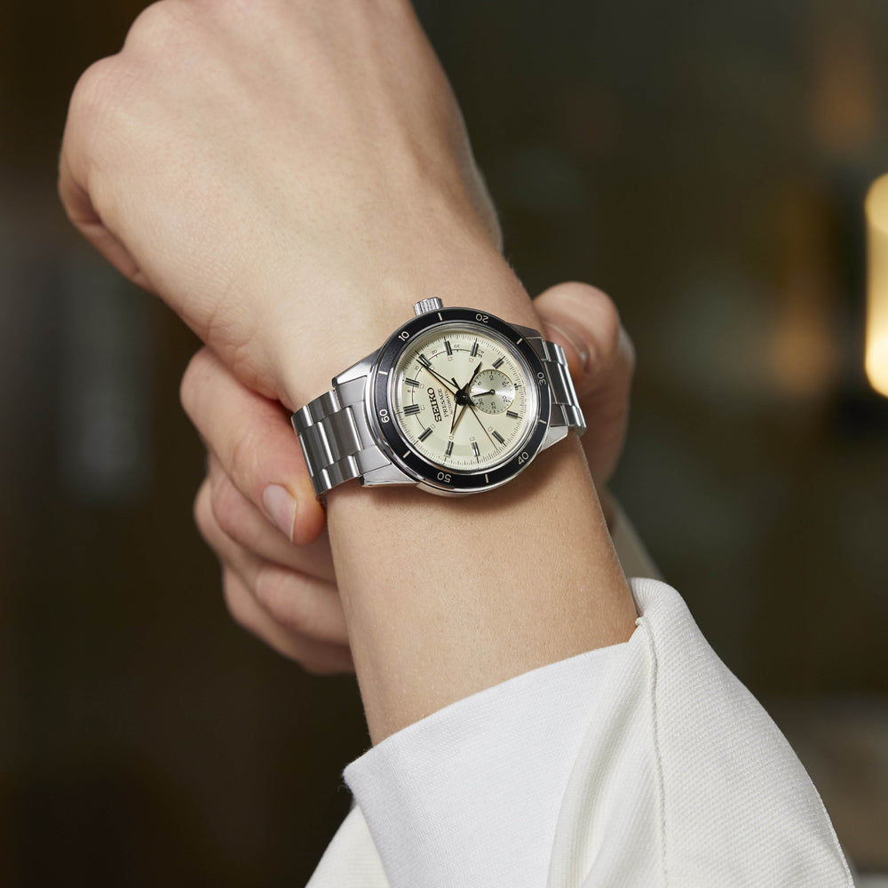 Seiko Presage Style 60 White Men's Stainless Steel Watch w/ Pow. Res. Indicator SSA447J1 - Prestige