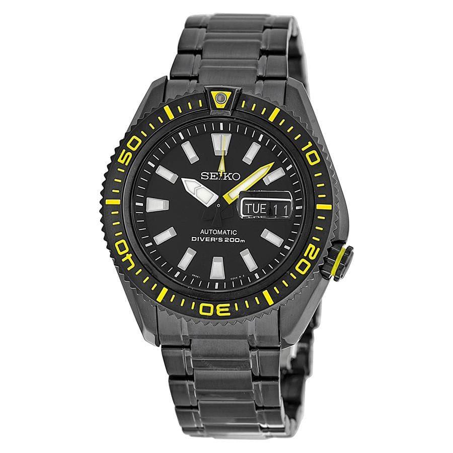 Seiko Men's "Stargate II" Ion Black PVD Plated Stainless Steel Watch SRP499K1 - Prestige