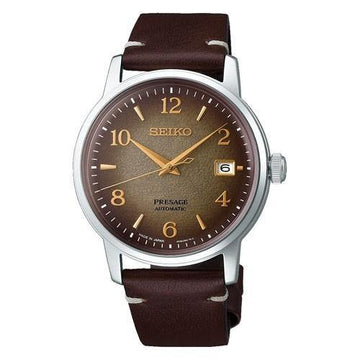 Seiko Presage LE Cocktail Time Hojicha Brown Men s Leather Strap