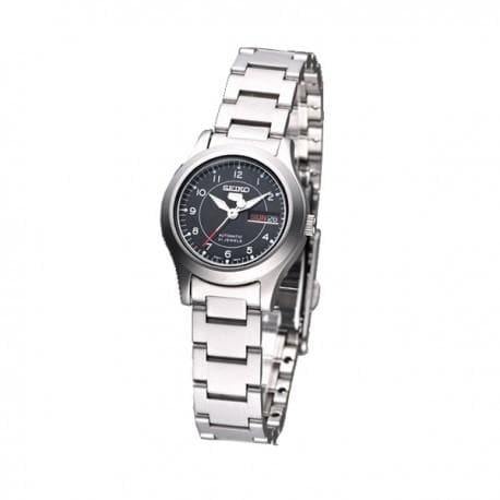 Seiko 5 Classic Ladies Size Black Dial Stainless Steel Strap Watch SYME03K1 - Prestige
