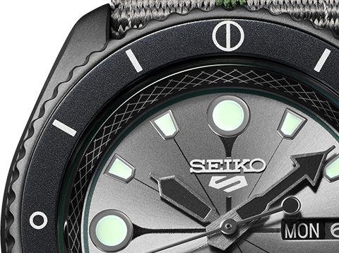 Seiko 5 Sports 100M Naruto LE Shikamaru Automatic Men's Watch Grey Dial Nylon Strap SRPF75K1 - Prestige