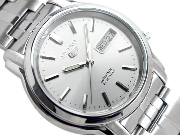 Seiko 5 Classic Men's Size Silver Dial Stainless Steel Strap Watch SNKK65K1 - Prestige
