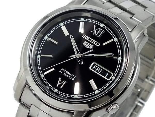 Seiko 5 Classic Men's Size Black Dial Stainless Steel Strap Watch SNKK81K1 - Prestige