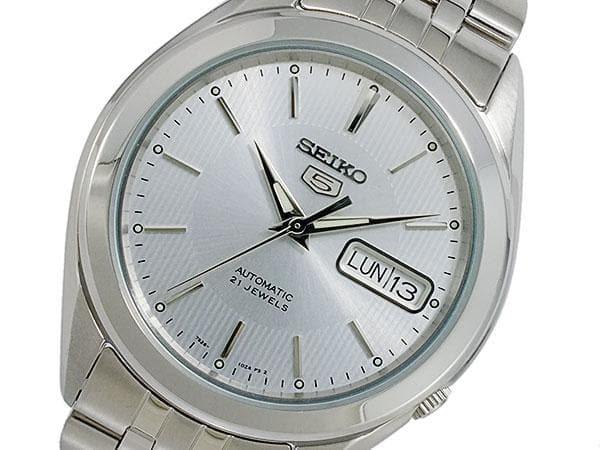 Seiko 5 Classic Men's Size Silver Dial Stainless Steel Strap Watch SNKL15K1 - Prestige