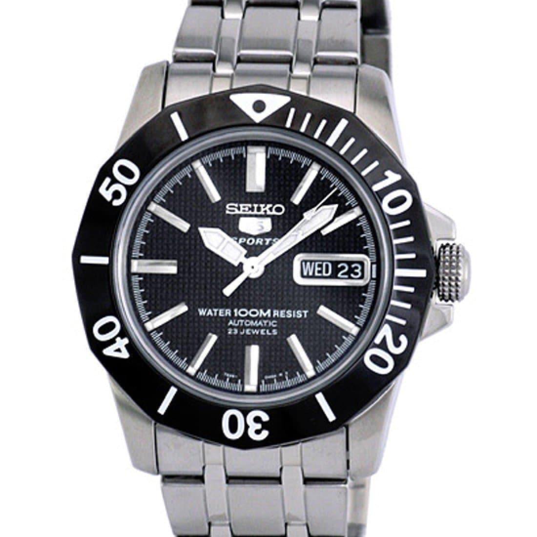 Seiko 5 Sports Bulky Black Sea Urchin Automatic Men's Watch SNZF77K1 - Prestige