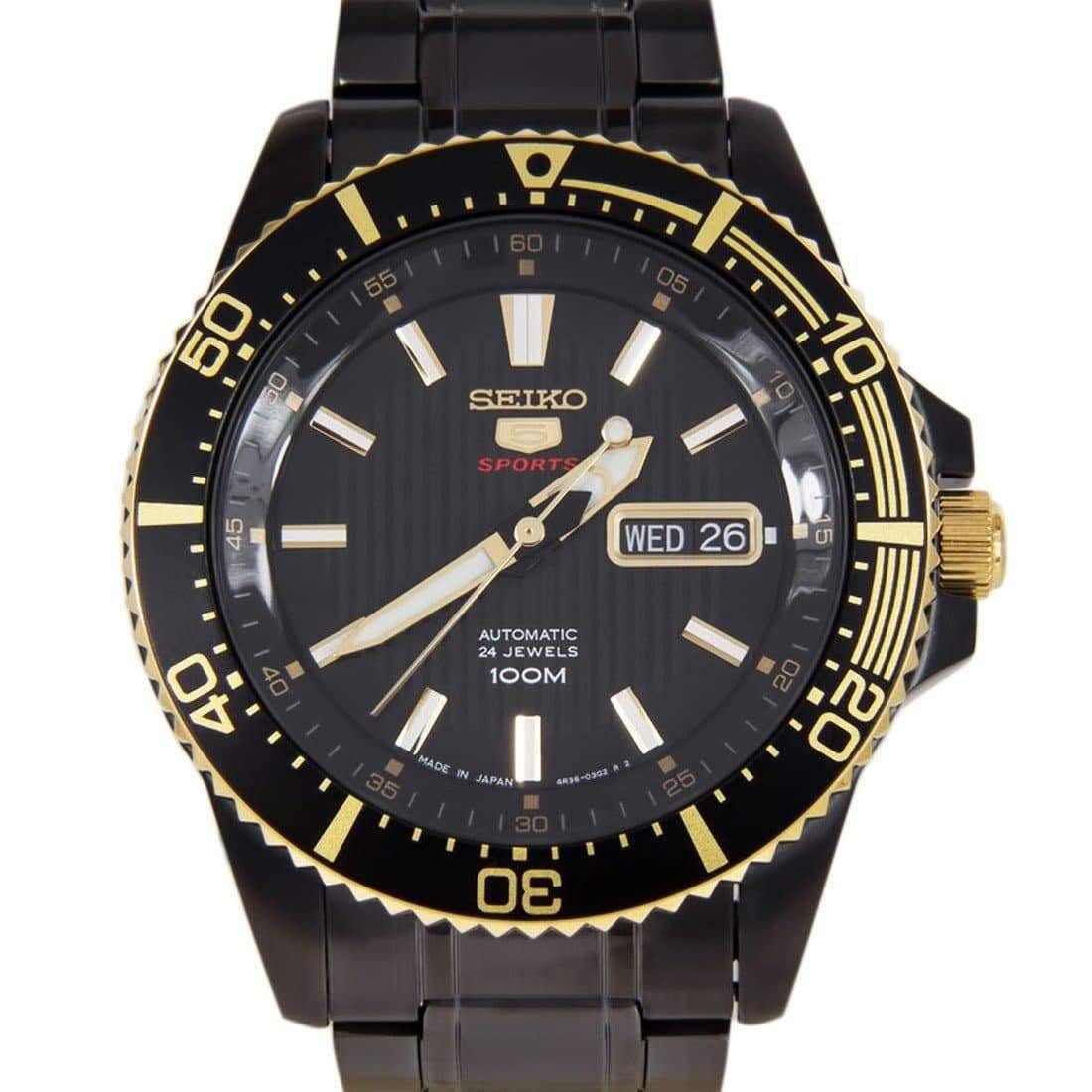 Automatic 24 Seiko Sports 24 Jewels Price Seiko Sports Men's Black