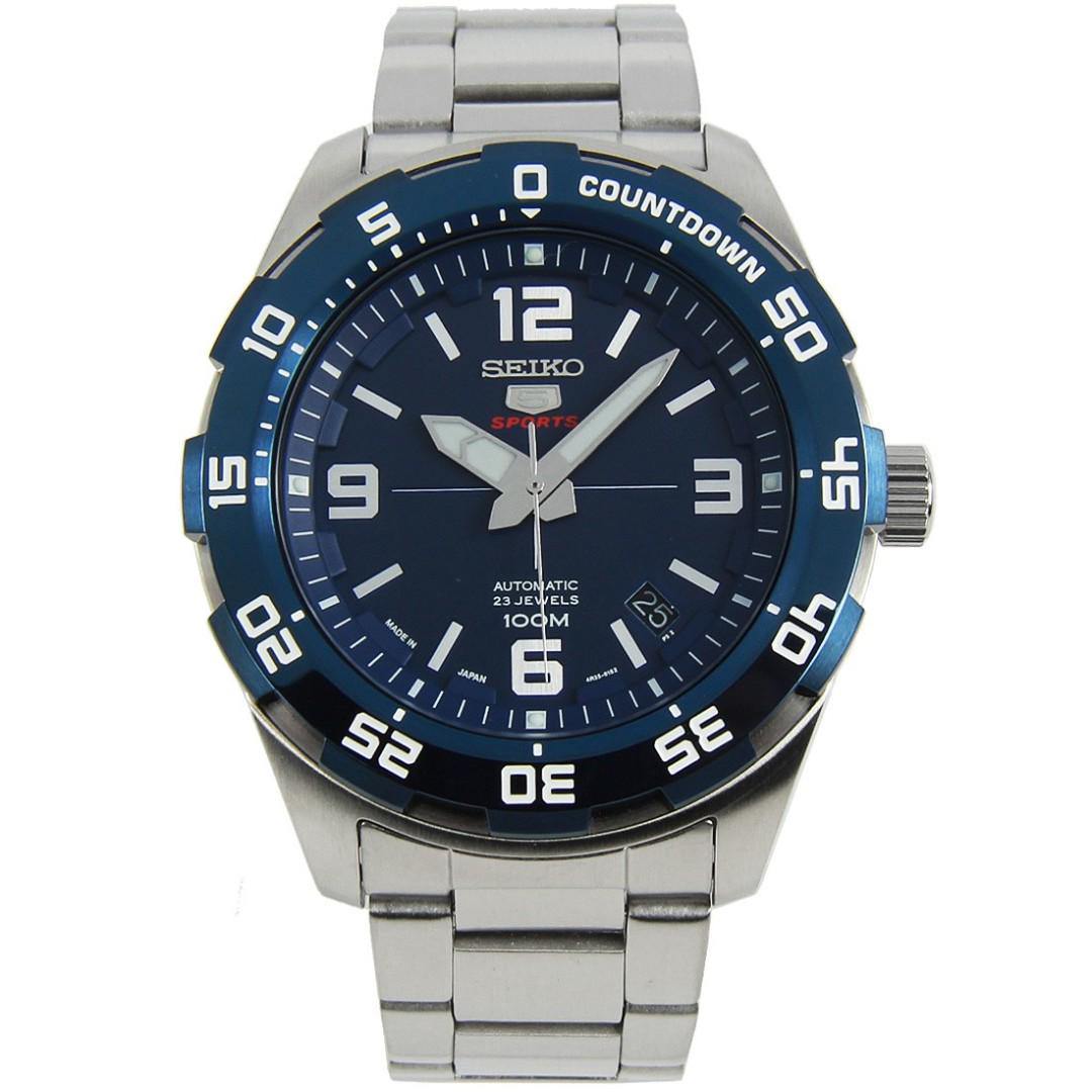 Seiko 5 Sports Japan Made 100M Automatic Men's Watch Blue Dial SRPB85J1 - Prestige