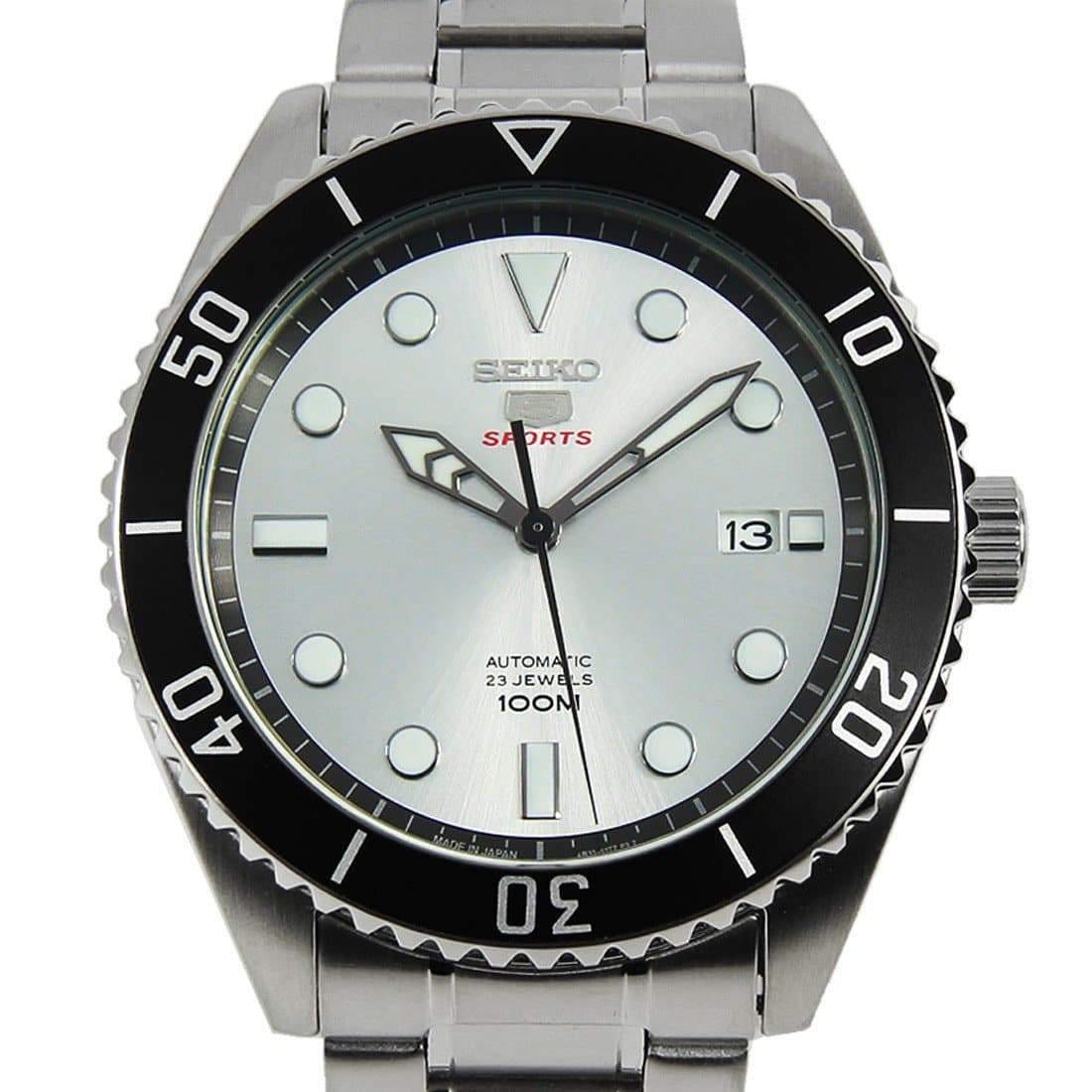 Seiko Sports Japan Made 100M Automatic Men's Watch Silver Dial SRPB87J1