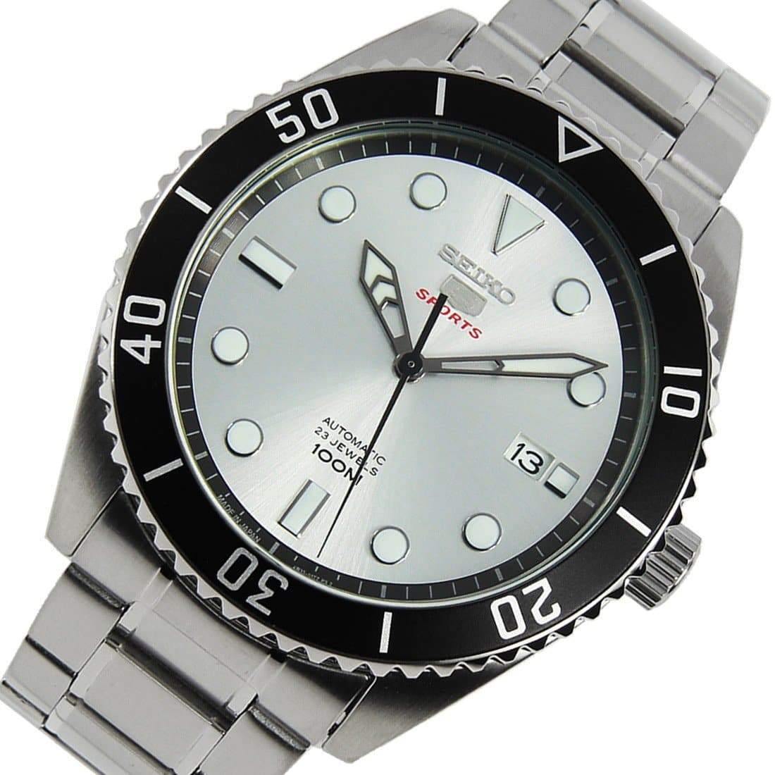 Seiko 5 Sports Japan Made 100M Automatic Men's Watch Silver Dial SRPB87J1 - Prestige