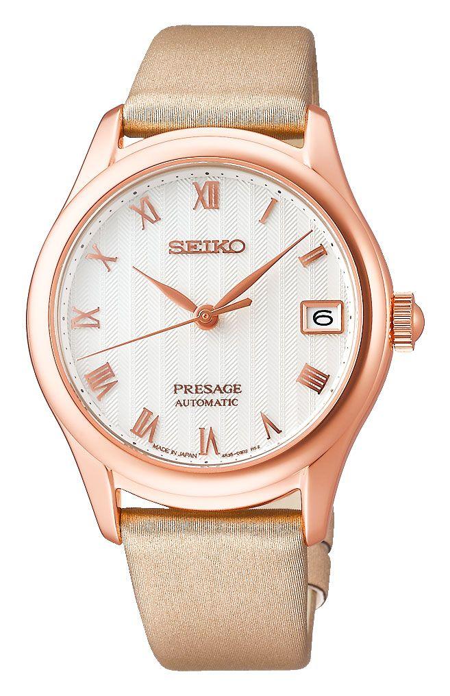 Seiko Presage Karesansui Sakura Daytime Dial Rose Gold Plated Ladies' Watch SRPF50J1 - Prestige