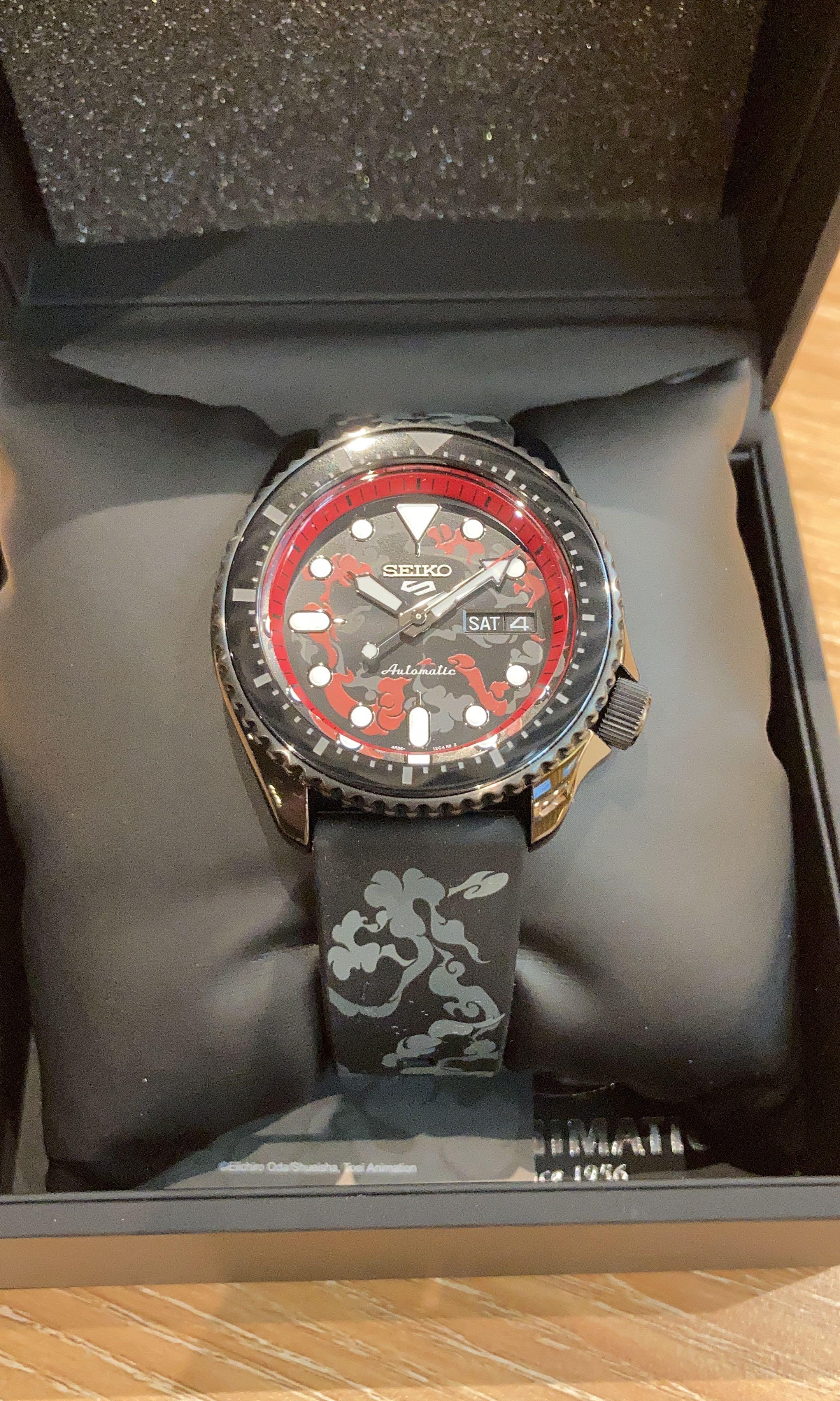 Seiko 5 Sports 100M One Piece x Luffy LE Automatic Men's Watch Black x Red Dial SRPH65K1 - Prestige