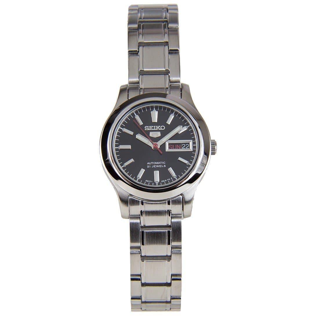Seiko 5 Classic Ladies Size Black Dial Stainless Steel Strap Watch SYMD95K1 - Prestige