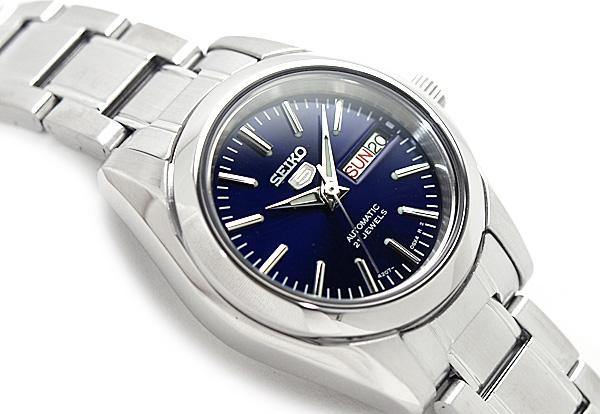 Seiko 5 Classic Ladies Size Blue Dial Stainless Steel Strap Watch SYMK15K1 - Prestige