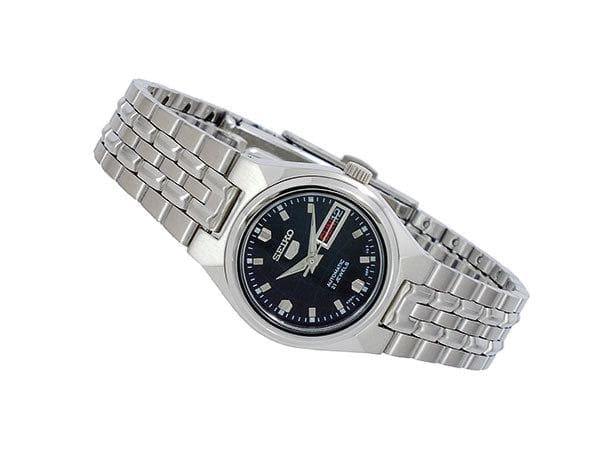 Seiko 5 Classic Ladies Size Black Dial Stainless Steel Strap Watch SYMK43K1 - Prestige