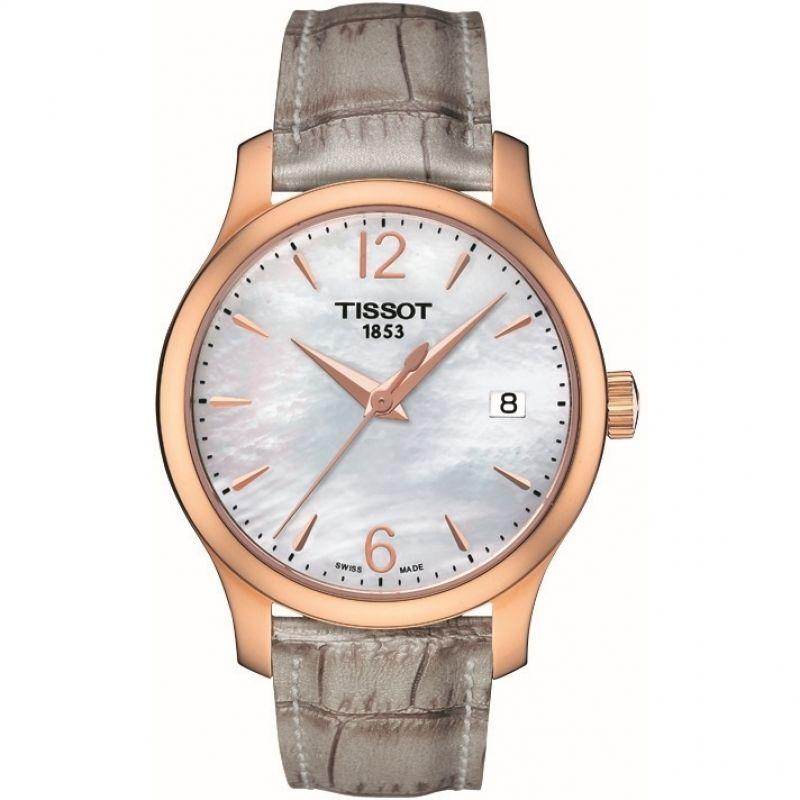 Tissot Swiss Made T-Trend Tradition Ladies' MOP Leather Strap Watch T0632103711700 - Prestige