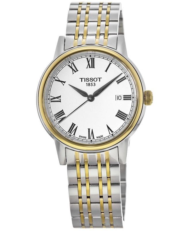 Tissot Swiss Made T-Classic Carson 2 Tone Gold Plated Men's Watch T0854102201300 - Prestige