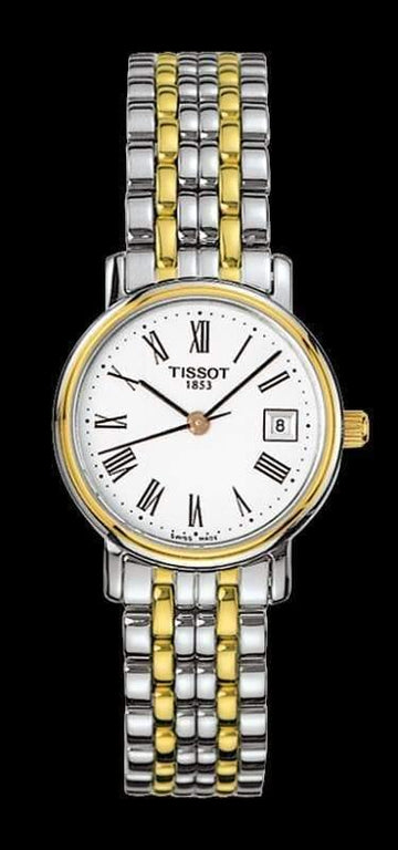 Tissot Swiss Made T Classic Desire 2 Tone Gold Plated Ladies