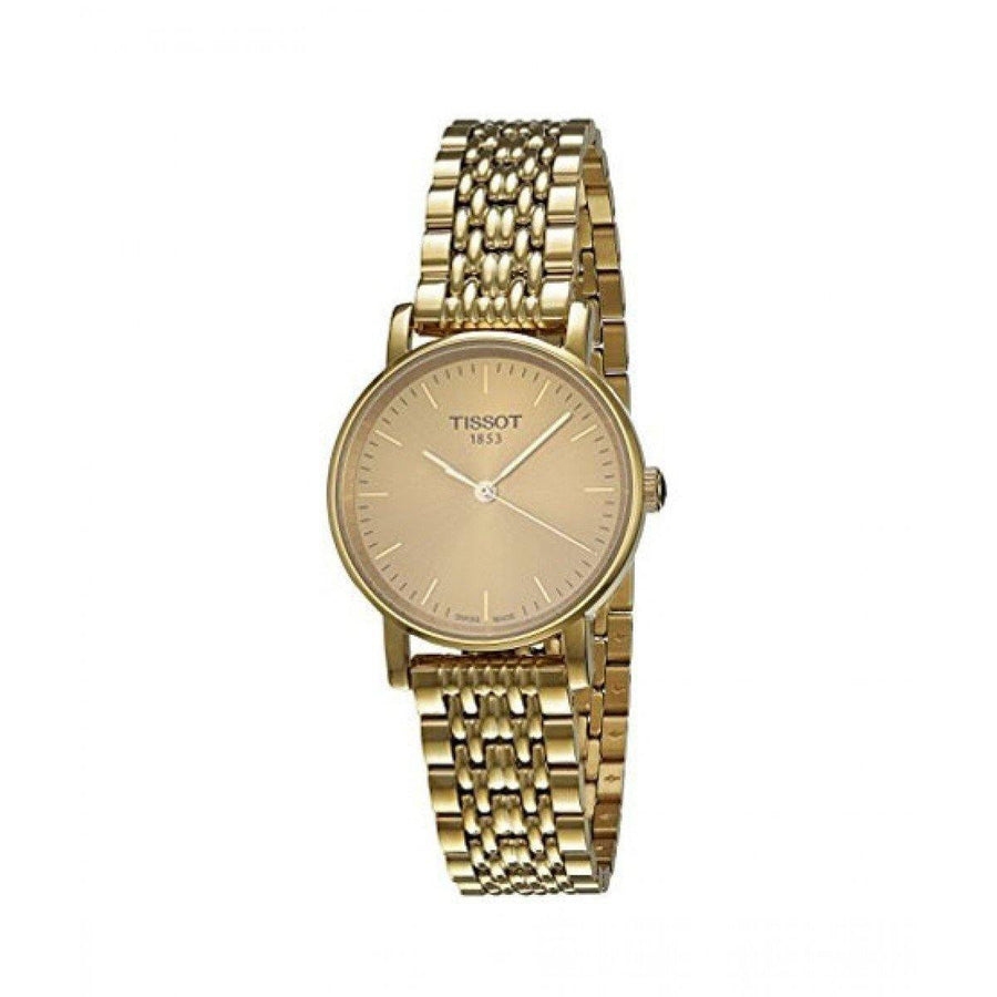 Tissot Swiss Made T-Classic Everytime All Gold Plated Ladies' Watch T1092103302100 - Prestige