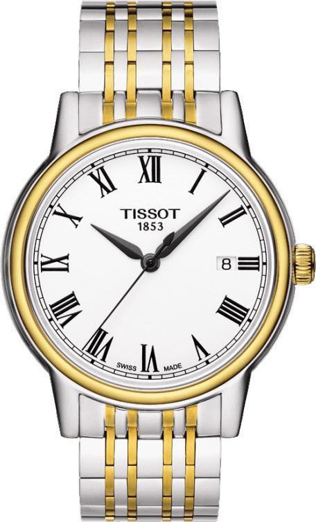 Tissot Swiss Made T-Classic Carson 2 Tone Gold Plated Men's Watch T0854102201300 - Prestige