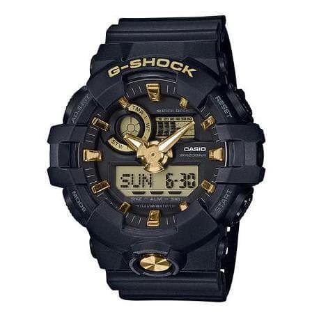 Casio G-Shock Analog-Digital Black x Gold Accents Watch GA710B-1A9DR - Prestige