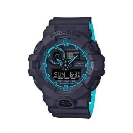 Casio G-Shock Special Color Model Black x Neon Blue Watch Tron GA700SE-1A2DR - Prestige